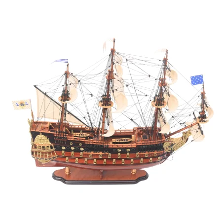 Model żaglowca Soleil Royal – ekskluzywny okręt flagowy Ludwika XIV, 80 cm